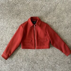 7 For All Mankind Red Bomber Jacket